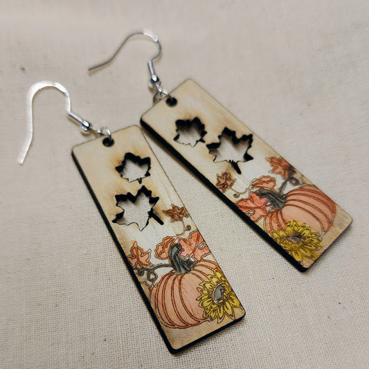 Pumpkin Cutout Earrings - Wolf Moon Designs