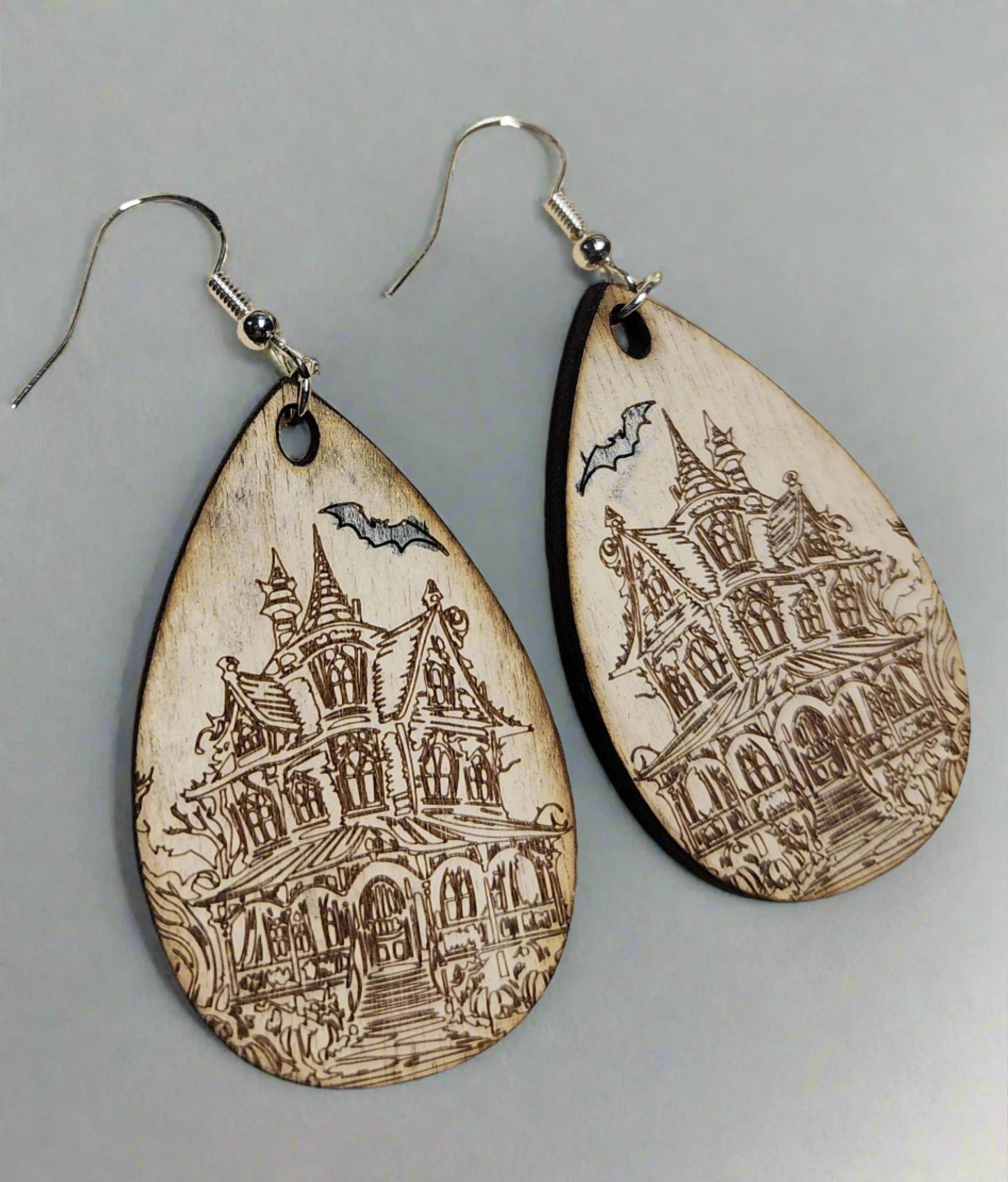 Haunted House Earrings - Wolf Moon Designs