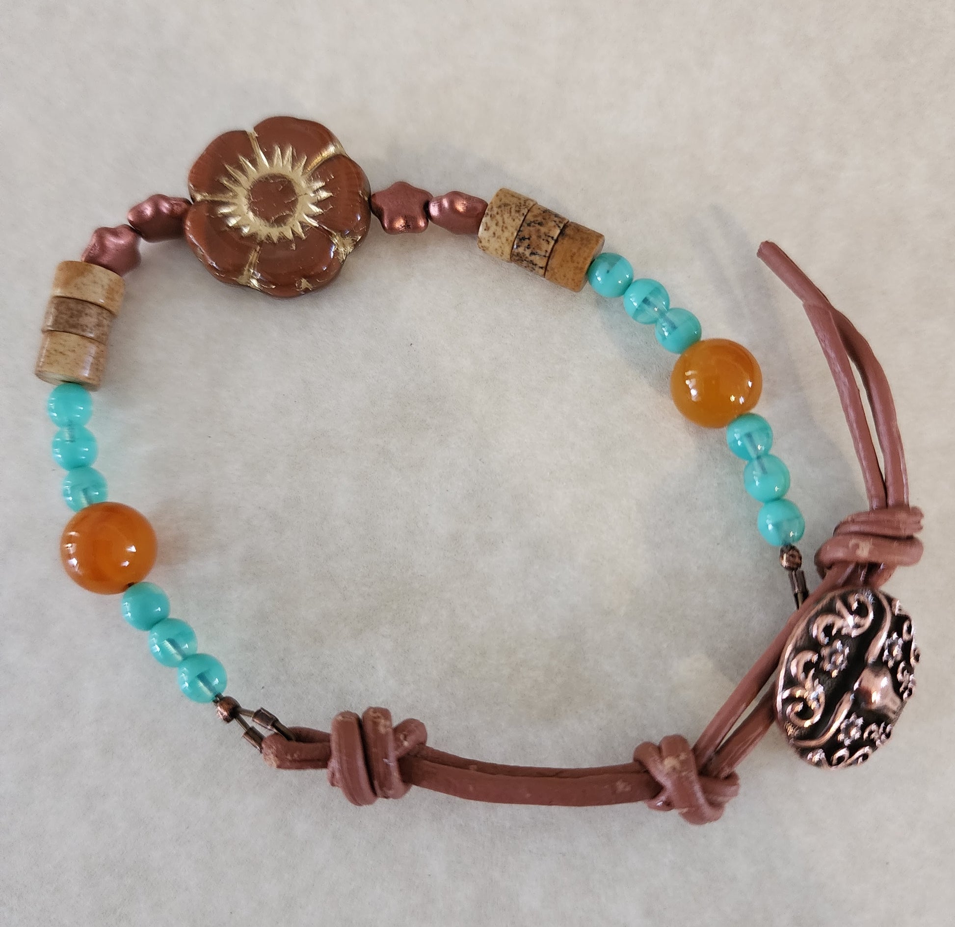 Earthy Blue Bracelet - Wolf Moon Designs