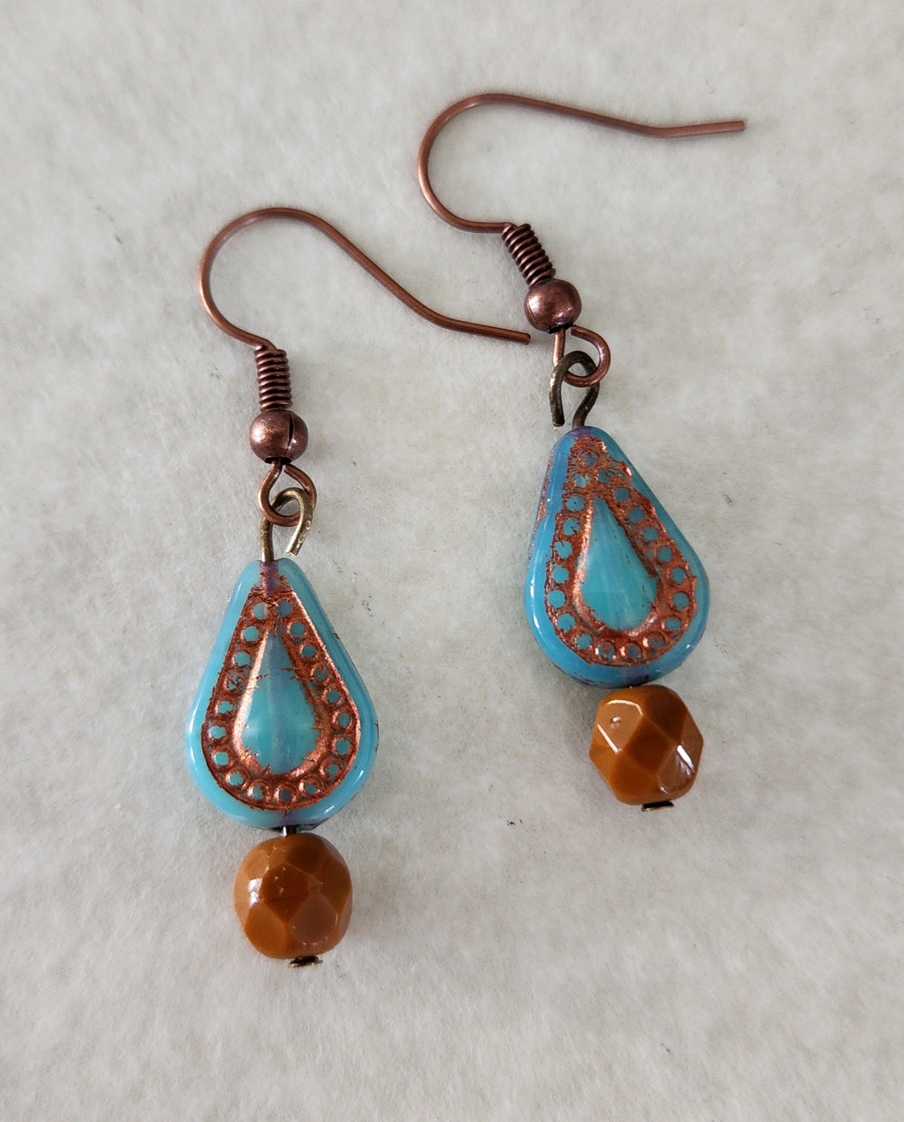 Teardrop Southwest Earrings - Wolf Moon Designs