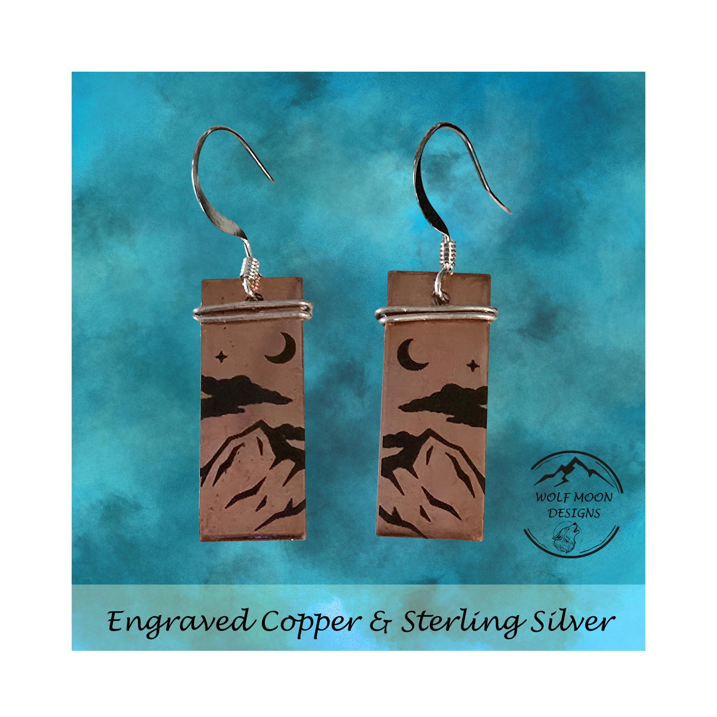 Copper Mountain Earrings with Sterling Silver Accents