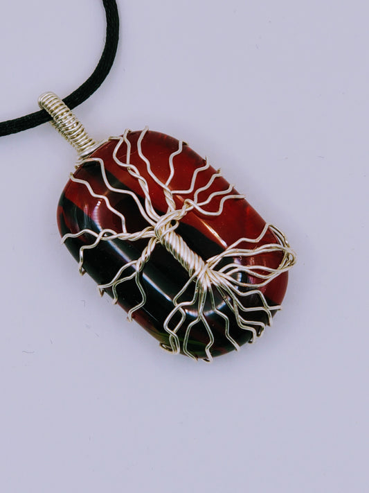 Tree of Life Pendant - Red - Wolf Moon Designs