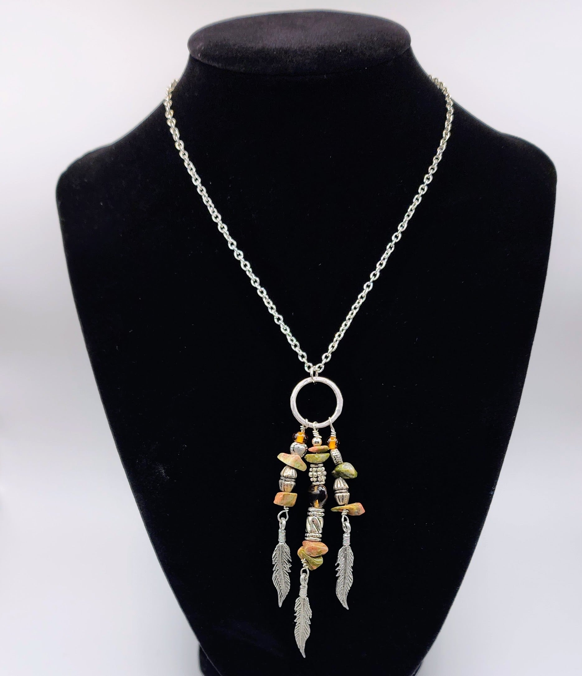 Southwest Style Feather Necklace - Wolf Moon Designs