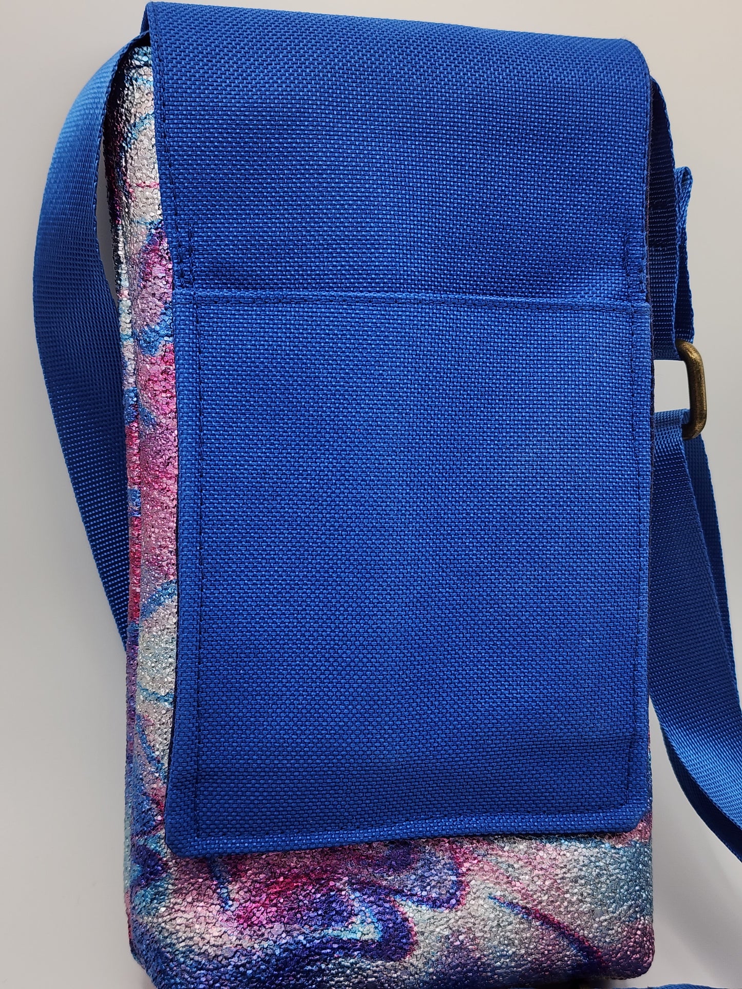 Blue Glitter Phone Crossbody Bag - Wolf Moon Designs