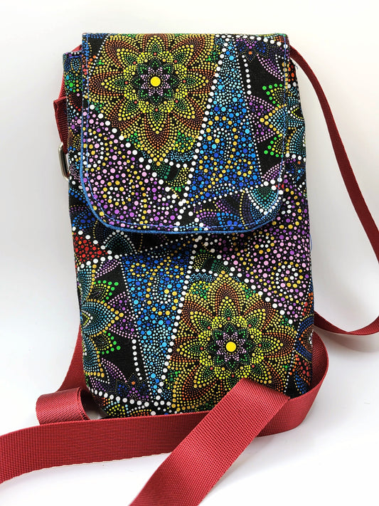 Multi-Colored Phone Crossbody Bag - Wolf Moon Designs